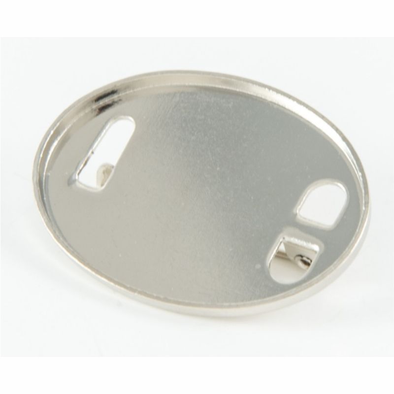 Standard Badge Blank oval 29.5x21mm silver